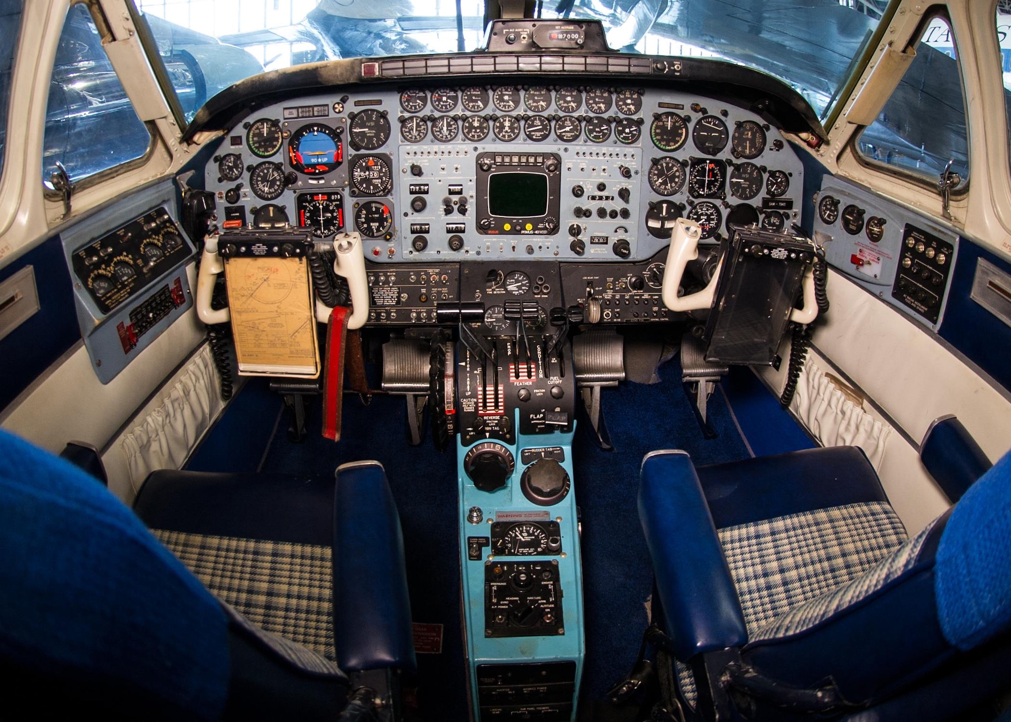 DAYTON, Ohio -- Beech VC-6A cockpit at the National Museum of the United States Air Force. (U.S. Air Force photo)