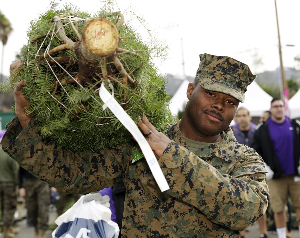 Camp Pendleton hosts their annual Trees for Troops event, December 4. Camp Pendleton, in conjunction with several civilian agencies, aims to bring a fresh Christmas tree to every family who wants one free of charge. 
