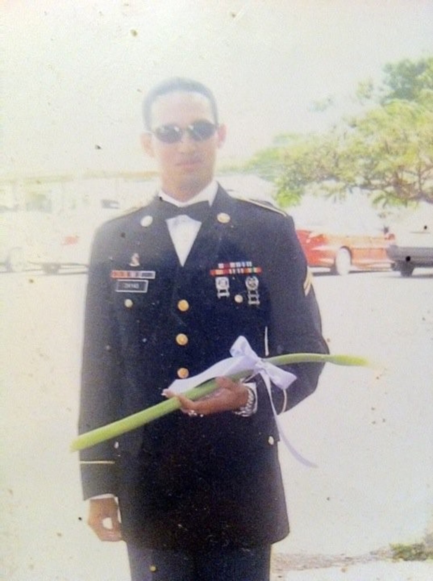 U.S. Air Force Reserve Senior Airman Cesar Zayas poses for a photo before attending one of his brigade's formal events while serving as a corporal in the U.S. Army. Zayas served a little more than 3.5 years in the Army before separating and joining corporate American by working for a San Antonio-based cyber-security contracting firm. He joined the Air Force Reserve in September 2015, and credits his solid foundation and present-day success with the many hard knocks lessons he learned as a young boxer. (Courtesy photo)   