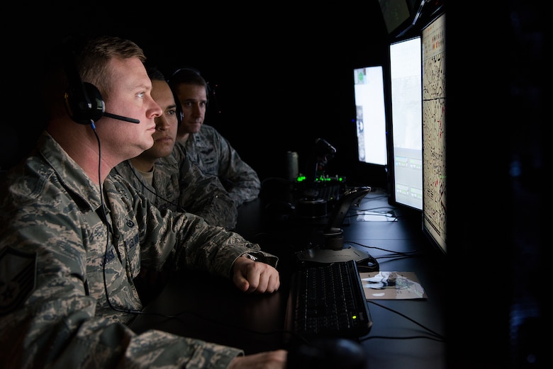 Airmen from the 146th Air Support Operations Squadron, Will Rogers Air National Guard Base, Oklahoma City, along with current and retired service members from Iowa and Florida, remotely demonstrated the use of the Air National Guard Advanced Joint Tactical Air Control Training Simulator for the first time as part of the Distributed Training Operations Center’s participation in the Interservice/Industry Training, Simulation and Education Conference in Orlando, Florida, Dec. 1-3, 2015.