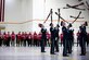 U.S. Air Force Honor Guard Drill Team members perform for Washington Capitals players during their visit to Joint Base Andrews, Md., Dec. 1, 2015. The Drill Team is the traveling component of the U.S. Air Force Honor Guard whose mission is to promote the Air Force by showcasing drill performances to recruit, retain, and inspire Airmen. (U.S. Air Force photo/Airman 1st Class Philip Bryant/released)