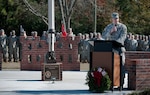 Members of the South Carolina National Guard along with family and friends join Soldiers from the 1221st Route Clearance Company, South Carolina Army National Guard, at a dedication ceremony for the 1221st Fallen Soldier Memorial at the Graniteville Armory in Graniteville on Dec. 5, 2015. The memorial is dedicated to three fallen comrades from the 1221st Engineers who were killed in combat, U.S. Army Staff Sgt. Willie Harley, U.S. Army Sgt. Luther “Will” Rabon Jr., and U.S. Marine Corps Cpl. Matthew Dillon, who served in the unit in 2004. 