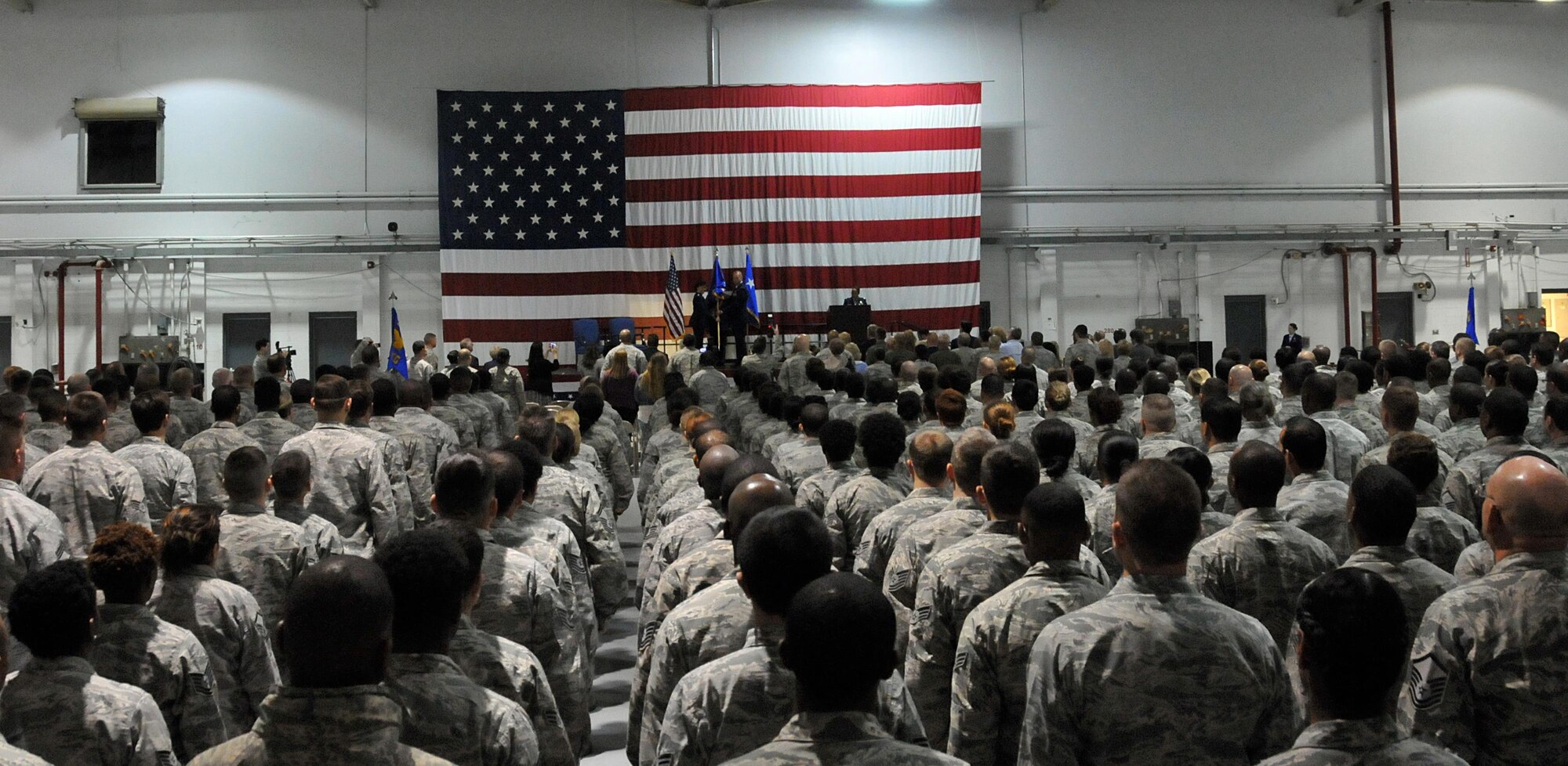 Maj. Gen. Stayce D. Harris, 22nd Air Force commander, conferred command of the 94th Airlift to to Col. Steven B. Parker during an assumption of command ceremony at Dobbins Air Reserve Base, Ga., Dec. 6, 2015.Parker assumed leadership of the wing following a four-month period of command for Col. Brent A. Merritt, 94 AW vice commander.(U.S. Air Force photo/Senior Airman Andrew Park)