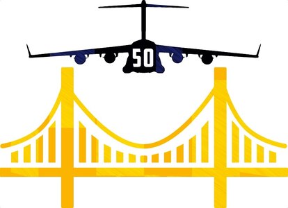 437th Air Wing 50th Anniversary logo