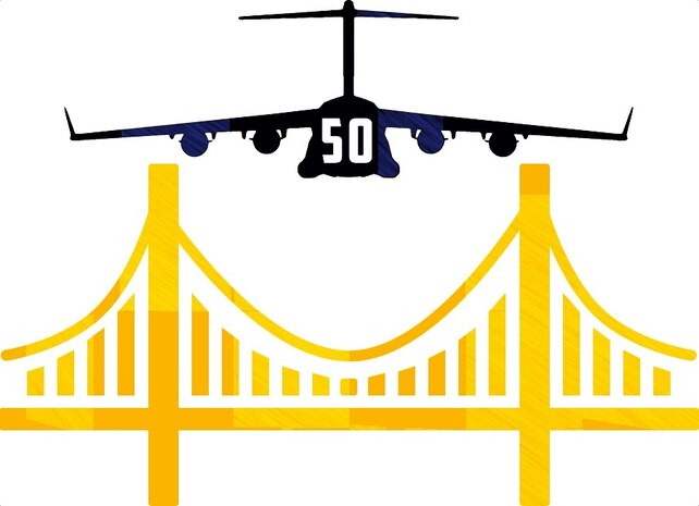 437th Air Wing 50th Anniversary logo