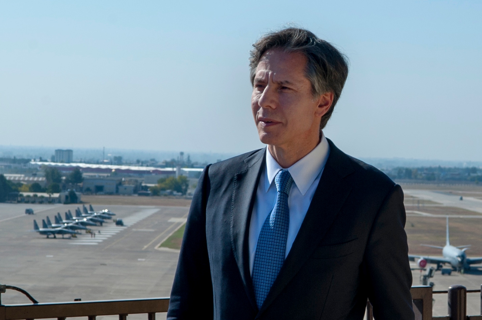 U.S. Deputy Secretary of State Antony Blinken visits the air traffic control tower at Incirlik Air Base, Turkey during a tour Nov. 20, 2015. Blinken has served in senior foreign policy positions for over two decades. He was confirmed as Deputy Secretary of State on December 16, 2014 and sworn in January 9, 2015. (U.S. Air Force photo by Staff Sgt. Jack Sanders/Released)