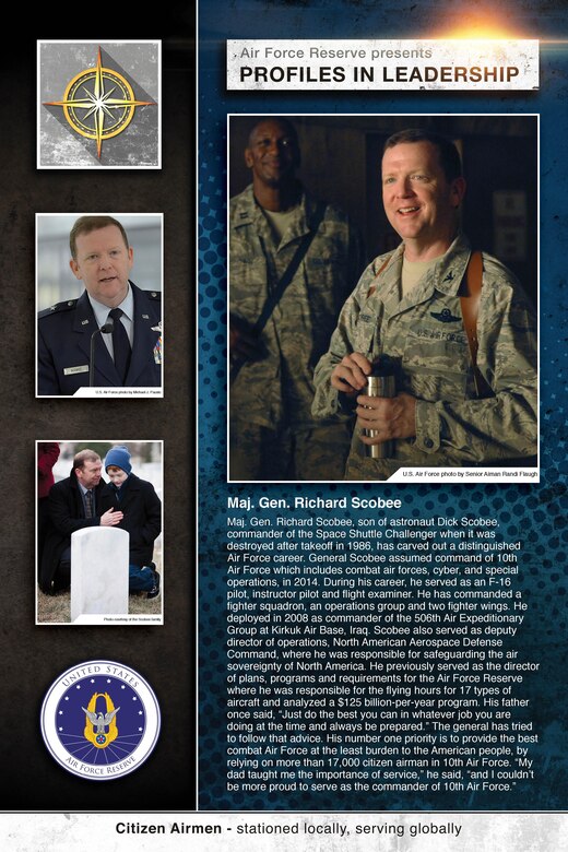 Maj Gen Richard Scobee, 10th Air Force commander