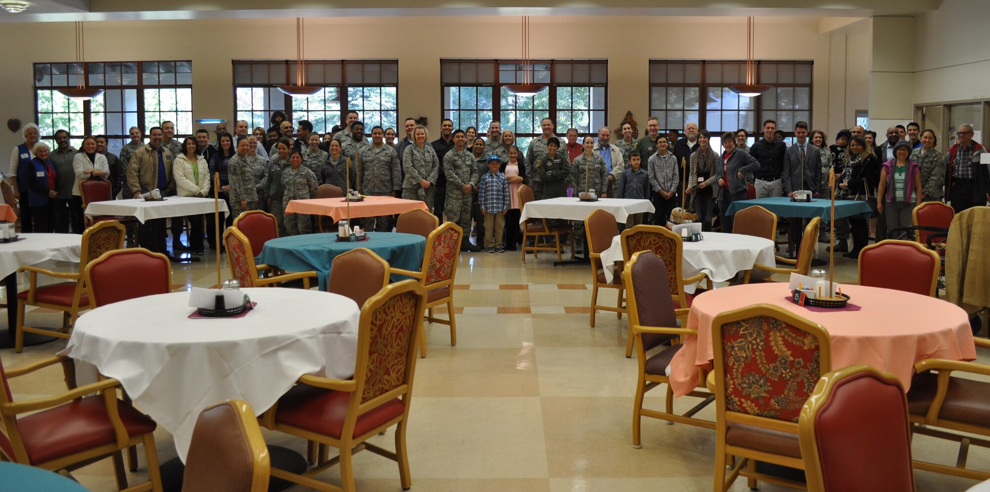 Travis reservists give thanks at Yountville Veterans Home.

For more years than some 349th Air Mobility Wing reservists can remember, they have spent Thanksgiving with the veterans at the California Veterans Home, Yountville. 
