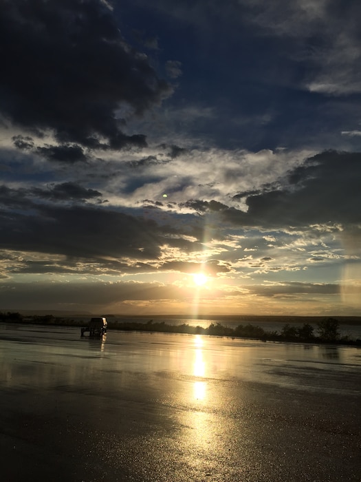 CONCHAS DAM, N.M. – The South side boat ramp area right after a sudden rain storm, July 25, 2015. Photo by Nadine Carter. 