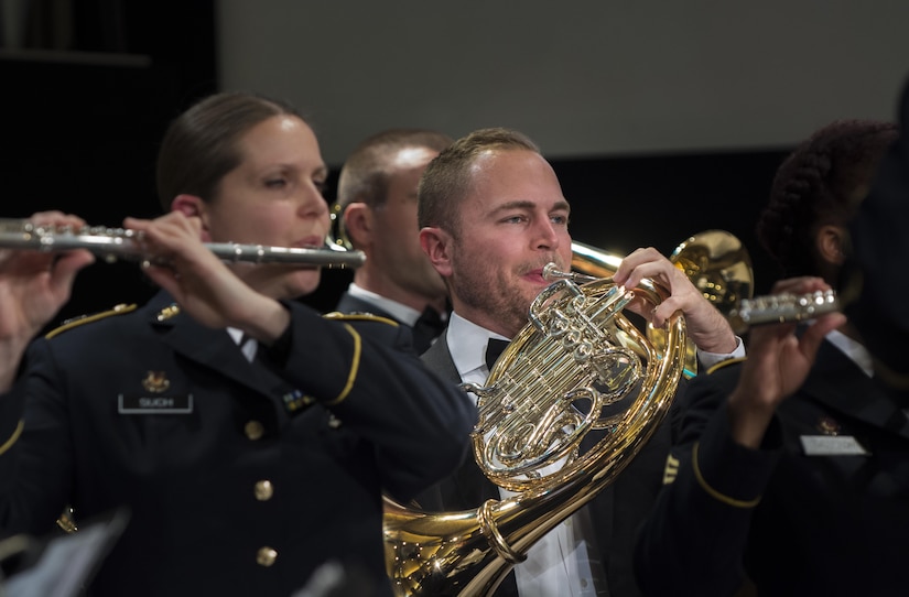The 85th Army Band performs at their Veterans Day celebration commemorating veterans, the local community and former band members.