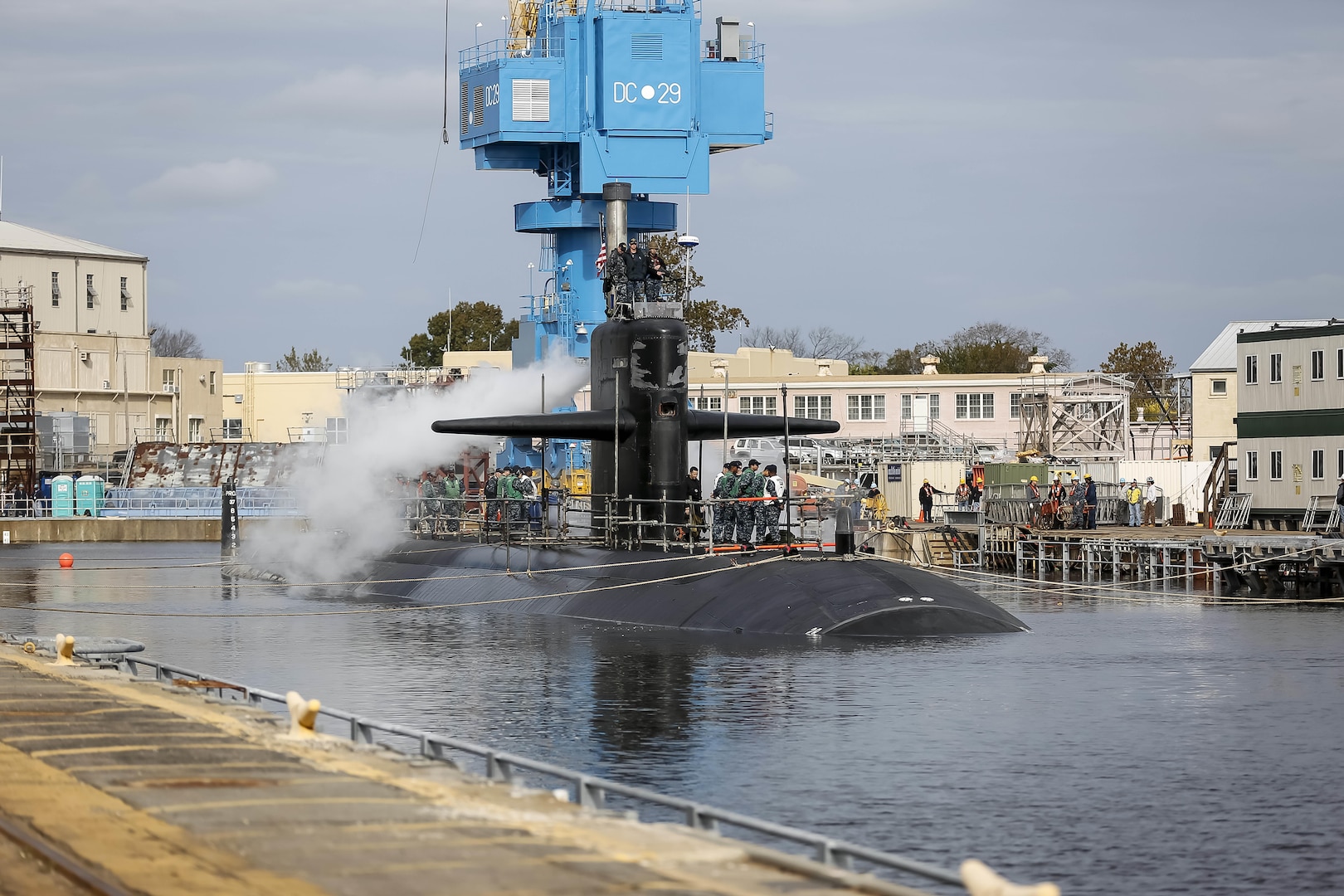 151026-N-MA158-006 (Oct. 26, 2015) PORTSMOUTH, Virginia - USS Helena (SSN 725) is pictured here at Norfolk Naval Shipyard (NNSY).
