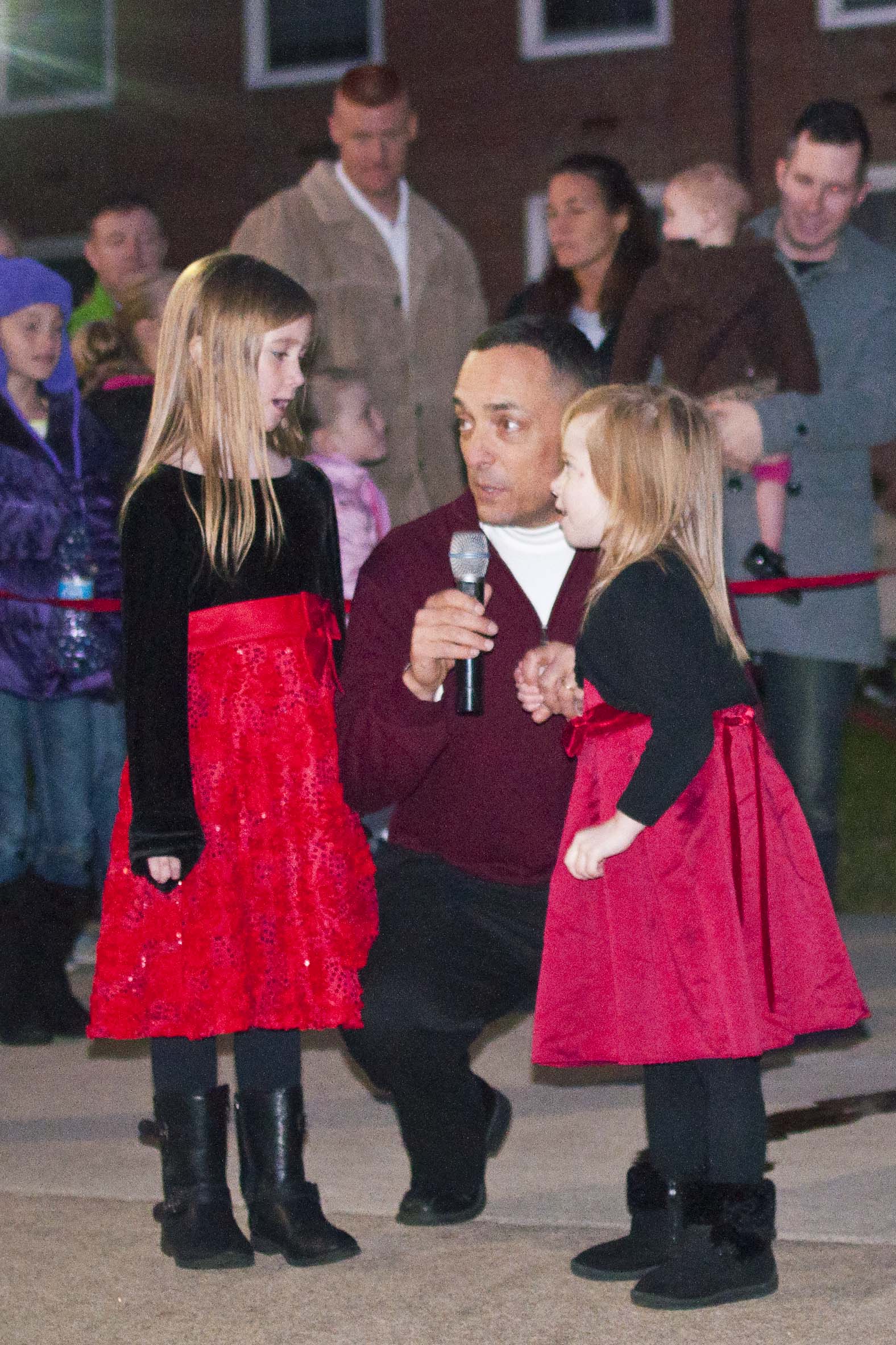 Col. Joseph Murray, base commander, counts down from 10 to commence the lighting of the base Christmas tree during the Fifth Annual Base Christmas Tree Lighting Ceremony at Lejeune Hall, Dec. 6.