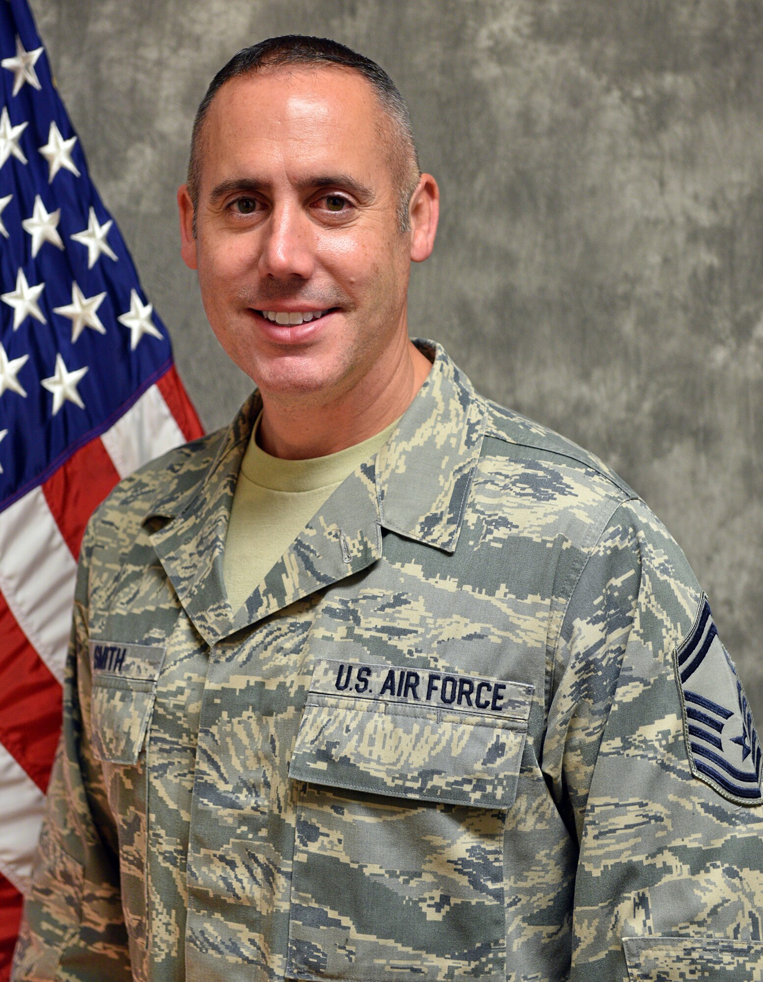 WRIGHT-PATTERSON AIR FORCE BASE, Ohio - Senior Master Sgt. Michael A. Smith, 445th Aeromedical Staging Squadron medical readiness superintendent, is the 445th Airlift Wing Senior NCO of the Quarter, fourth quarter. (U.S. Air Force photo/Tech. Sgt. Frank Oliver)