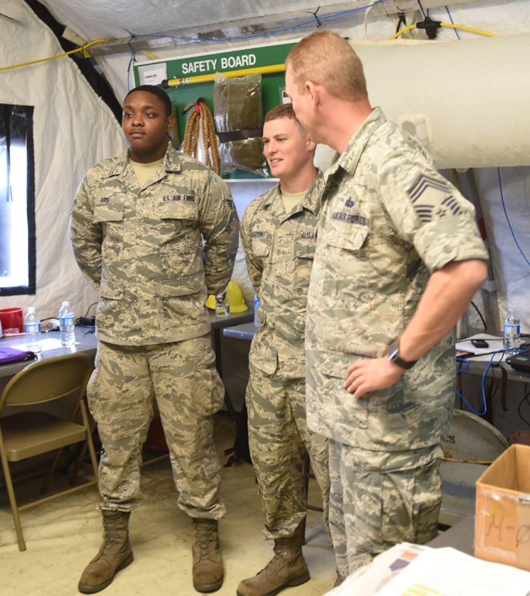 99 Airmen from the 117th Air Control Squadron, Georgia Air National Guard and 12 Airmen from the 283rd Combat Communications Squadron, Atlanta Georgia in conjunction with 141st Air Control Squadron, Puerto Rico Air National Guard, pulled live feeds from deployed radar during an annual field training exercise called “Caribbean Connection” on Nov. 9 thru 20, 2015. 
 The mobile equipment to be set up in a tactical environment in Puerto Rico was flown in on three separate C-130s and one C-17 cargo planes.
 The deployed radar was tied into three different sites to create an aggressive communications triad exercise, and an operational exercise to control aircraft off the coast of Georgia. 
