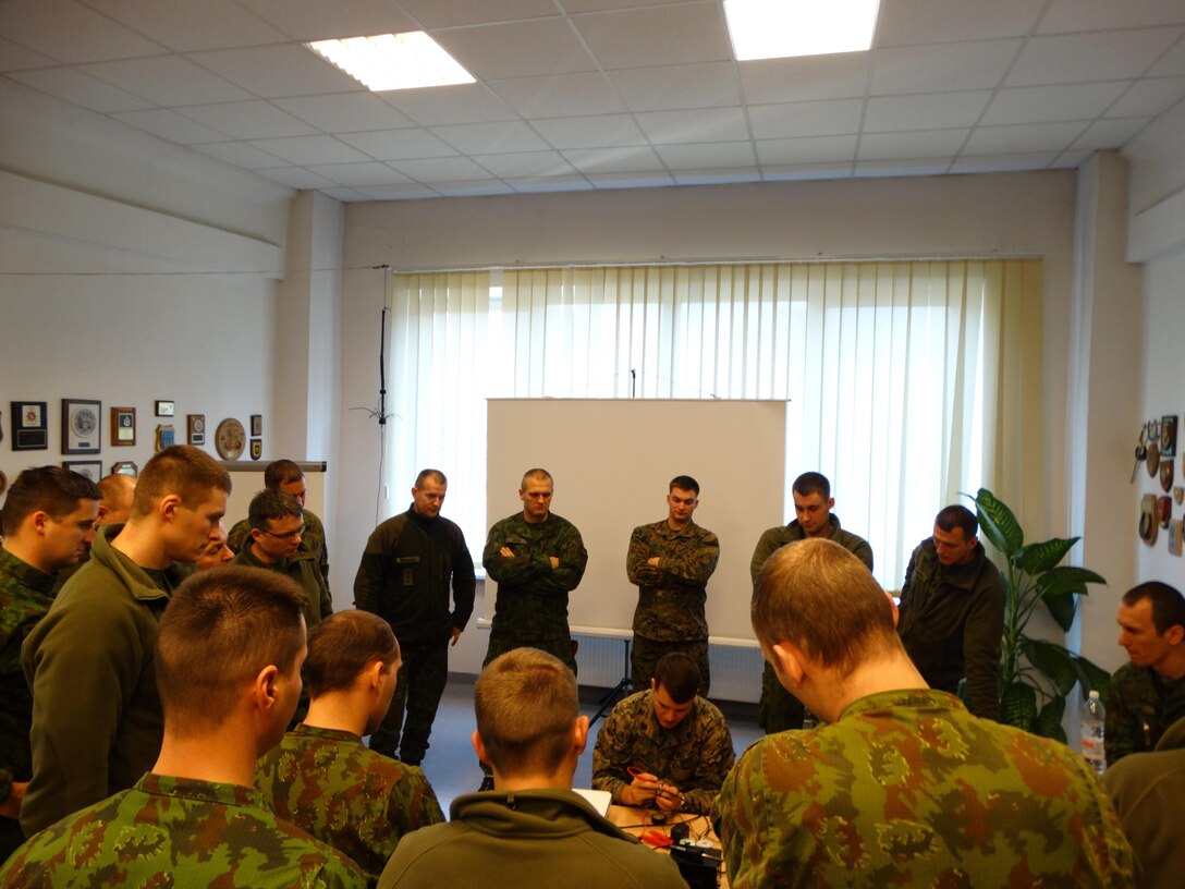 Marines introduced the concept of Company Level Intelligence Cells (CLIC) to Land Forces brigade officers and noncommissioned officers of the Baltic allies in Lithuania from Nov. 24- Dec. 3, 2015. The training was conducted as part of U.S. Marine Corps Forces Europe and Africa’s focused implementation plan for military intelligence engagements. In both Baltic nations, small military intelligence corps can benefit from increasing their tactical information-gathering capabilities using concepts like CLIC.