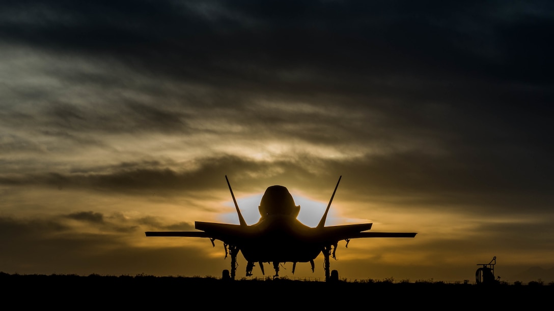 The Marine Fighter Attack Squadron 121 provided close air support from units with 1st Marine Division maneuvering throughout a realistic training environment to develop skill sets necessary at Marine Corps Air Ground Combat Center Twentynine Palms, Calif. on Dec. 10, 2015 to maintain a fully capable Marine Air Ground Task Force. Exercise Steel Knight is the first time the F-35B Lightning II is participating in an integrated live fire exercise with the 1st Marine Division. 