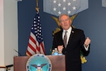 Frank Kendall, undersecretary of defense for acquisition, technology and logistics, addresses award winners and audience members in the Pentagon’s Hall of Heroes Dec. 10, 2015, before the award ceremony for this year’s Defense Acquisition Workforce Awards. U.S. Army photo by Mr. Leroy Council