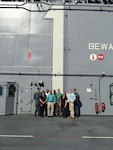 DLA Distribution Norfolk, Va., staff treats OSHA staff to a tour of the USS Wasp (LHD 1) during their recent STAR recertification visit.