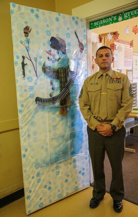 Multiple decorated doors were judged in a contest at Marine Corps Recruit Depot San Diego, Dec. 10. Three judges were chosen to give each door a score based on creativity, visual impact and craftsmanship. The winner of the contest will be announced at the depot Christmas party Dec. 12.