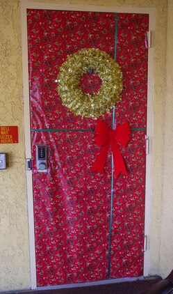 Multiple decorated doors were judged in a contest at Marine Corps Recruit Depot San Diego, Dec. 10. Three judges were chosen to give each door a score based on creativity, visual impact and craftsmanship. The winner of the contest will be announced at the depot Christmas party Dec. 12.