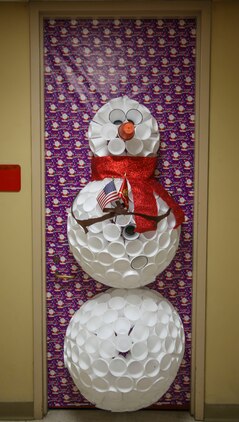 Multiple decorated doors were judged in a contest at Marine Corps Recruit Depot San Diego, Dec. 10. Three judges were chosen to give each door a score based on creativity, visual impact and craftsmanship. The winner of the contest will be announced at the depot Christmas party Dec. 12.