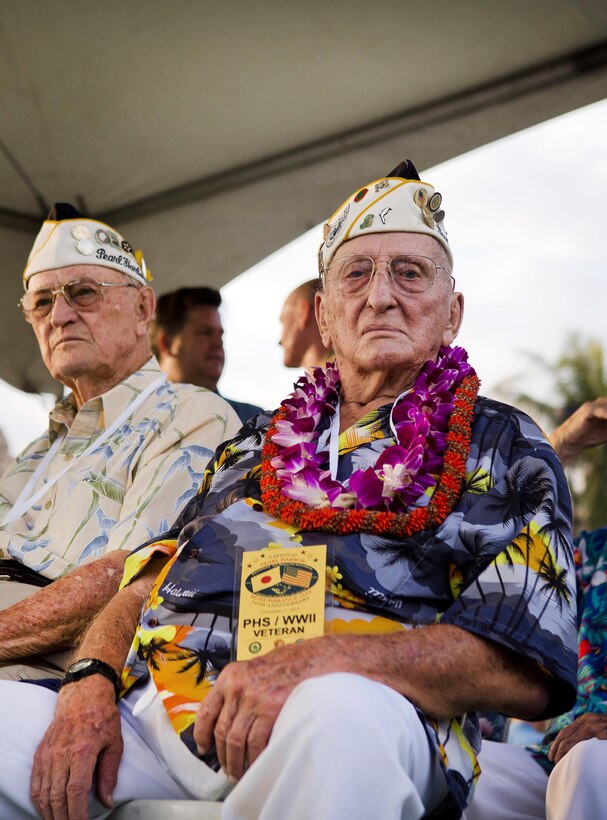 World War II veteran John Seelie, a survivor of the attacks on Pearl Harbor, attends the opening ceremony of the Pearl Harbor Memorial Parade on Fort DeRussy Park in Honolulu, Dec. 7, 2015. U.S. Marine Corps photo by Lance Cpl. Miguel Rosales