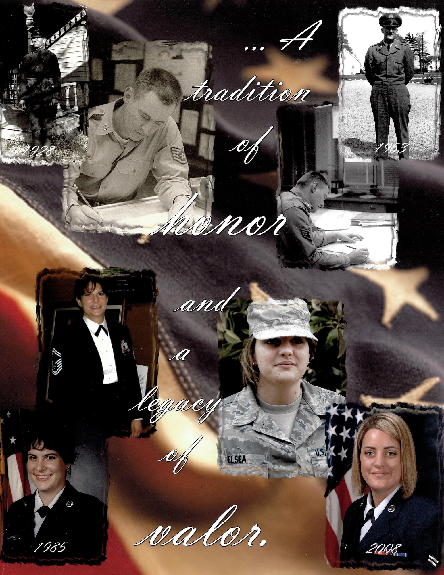 Depicted are four generations of military service members. (U.S. Air Force photo illustration by Staff Sgt. Rachelle Blake)