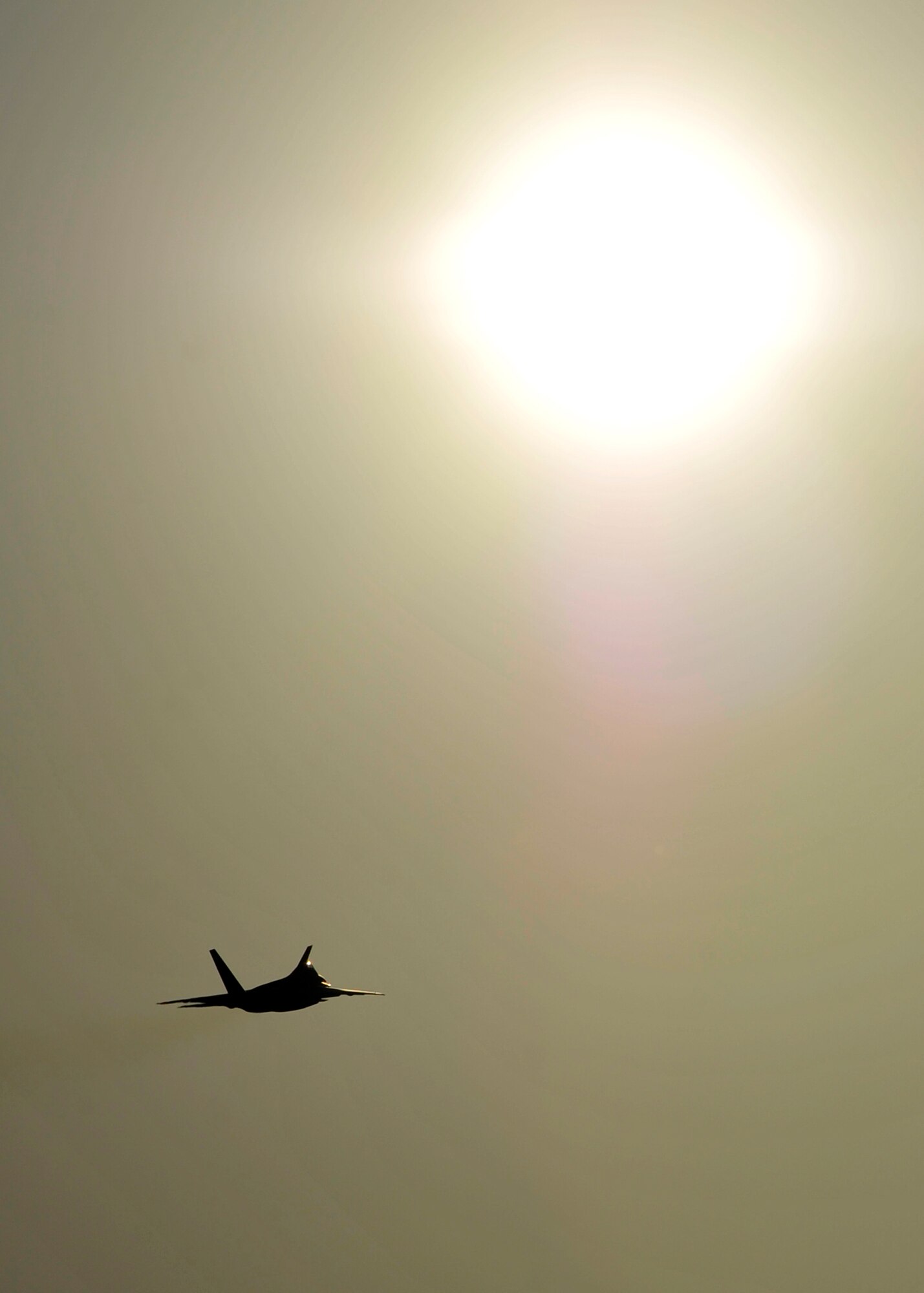 An F-22 Raptor from Tyndall Air Force Base, Fla. takes off from the Tyndall flightline Dec. 10 during Checkered Flag 16-1. Checkered Flag is a large-force exercise that simulates employment of a large number of aircraft from a simulated deployed environment. (U.S. Air Force photo by Senior Airman Sergio A. Gamboa/Released)