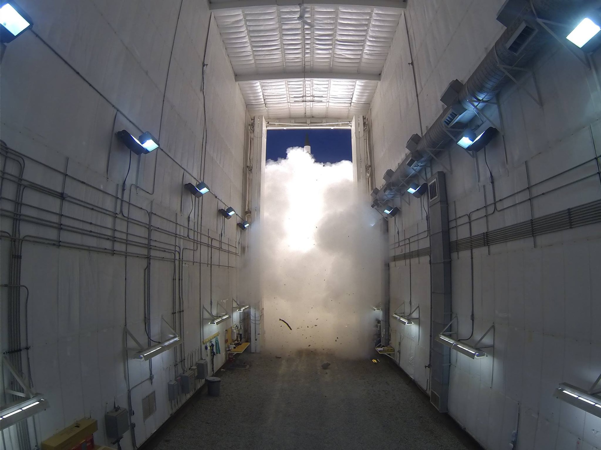 A Patriot Target Vehicle, also known as Juno, provided by the Space and Missile Systems Center at Los Angeles Air Force Base in El Segundo, California, launches from the U.S. Army's Fort Wingate near Gallup, New Mexico Dec. 10, 2015. The rocket serves as an intercept target for the U.S. Army Lower Tier Project Office Patriot missile defense system.The Juno PTV soared high into the atmosphere on its way to the White Sands Missile Range to be intercepted by a Patriot Advanced Capability Three (PAC-3) missile system. SMC's Rocket Systems Launch Program and its mission partners re-utilizes excess motors from ICBMs for U.S. government research, development, test and evaluation efforts. The Juno PTV incorporates two solid rocket motors from the LGM-30F Minuteman II weapon system which was retired in 1994. (U.S. Army photo/White Sands Missile Range Public Affairs - Visual Information)