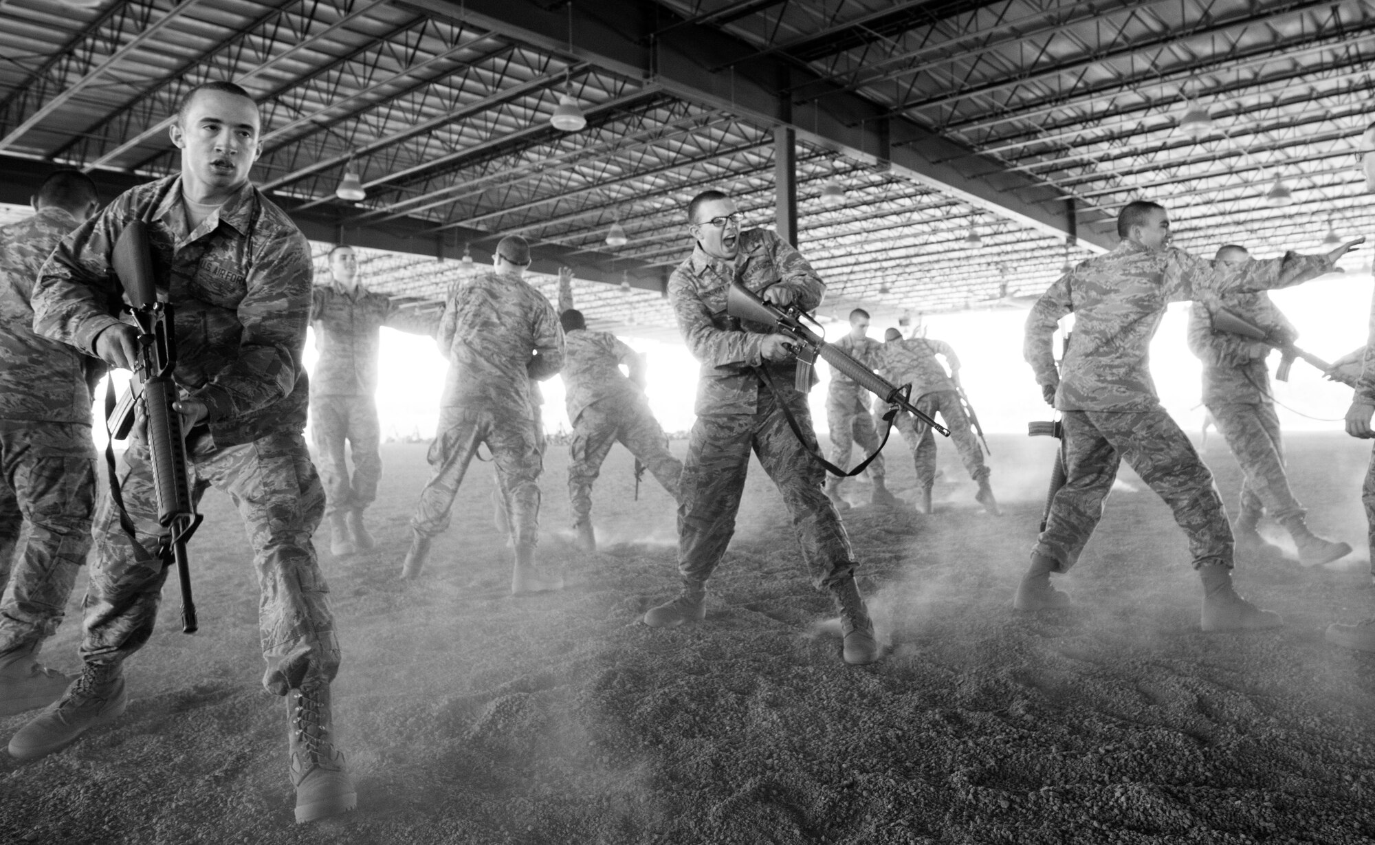 Air Force Basic Military Training (BMT) is a life-changing program that includes Air Force core values, military discipline, physical fitness, drill and ceremonies, and a comprehensive range of subjects relating to Air Force life. The training, conducted at Joint Base San Antonio-Lackland, Texas, ensures an orderly transition from civilian to military life. (U.S. Air Force photo/Staff Sgt. Christopher Griffin)