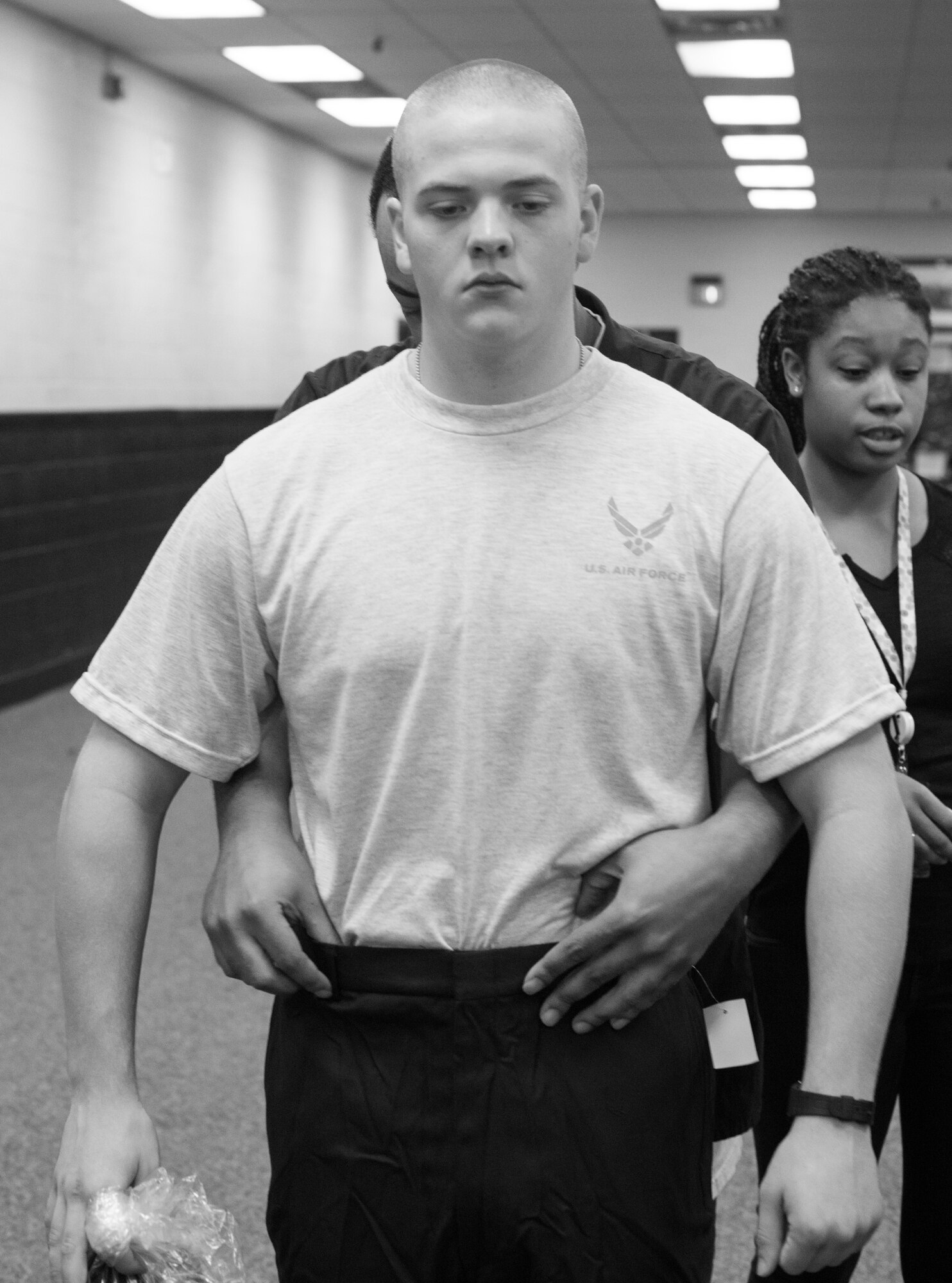 Air Force Basic Military Training (BMT) is a life-changing program that includes Air Force core values, military discipline, physical fitness, drill and ceremonies, and a comprehensive range of subjects relating to Air Force life. The training, conducted at Joint Base San Antonio-Lackland, Texas, ensures an orderly transition from civilian to military life. (U.S. Air Force photo/Staff Sgt. Christopher Griffin)