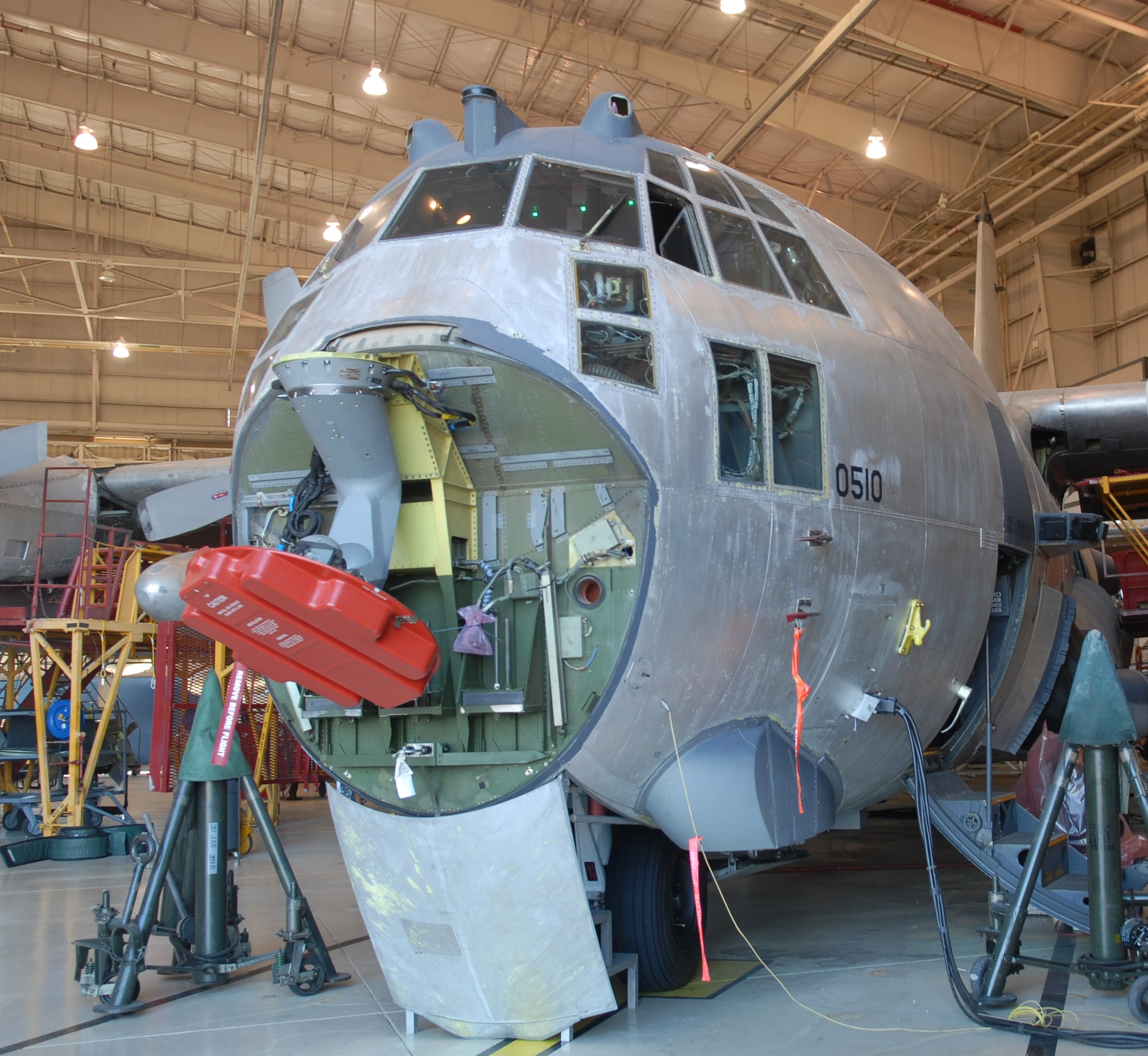 The C-130 Air Force Special Operations Command Acceleration Plan being worked in the 560th Aircraft Maintenance Squadron will directly affect the way programmed depot maintenance operations are conducted in the Warner Robins Air Logistics Complex. (U.S. Air Force photo by Misuzu Allen)