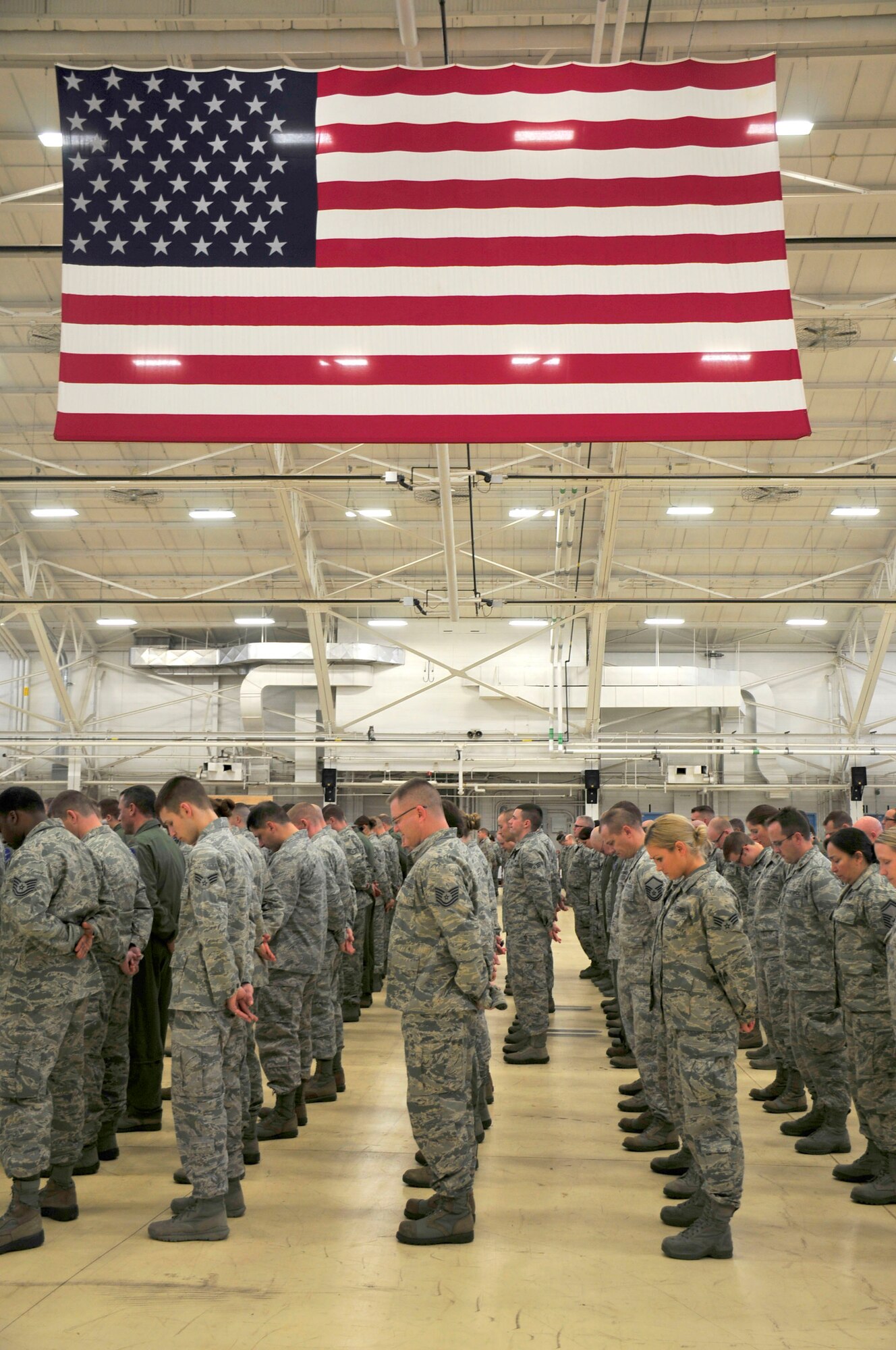 Col. Bryan Teff assumes command of the 110th Attack Wing, Battle Creek Air National Guard Base, Mich., Saturday, December 5, 2015 in the hangar of the Wing. Teff will be taking over the role of commander from Col. Ronald Wilson who has been the wing commander for three years. (Air National Guard Photo by Airman Tiffany Clark/released)