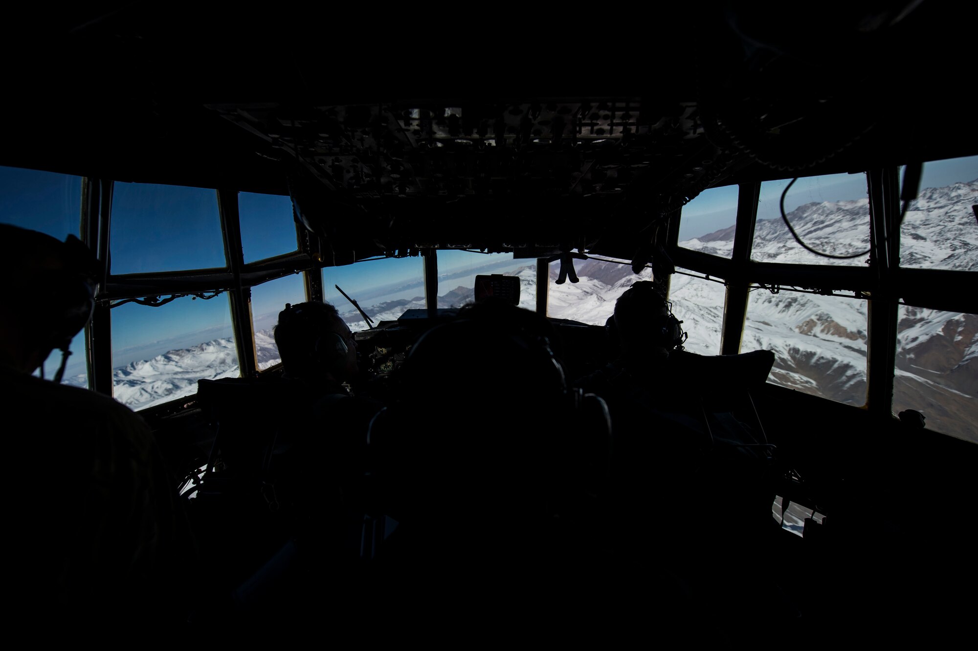An Afghan Air Force C-130H Hercules flies near Kabul, Afghanistan, Dec. 6, 2015. The C-130 has a rich history of providing military airlift around the world.  Its short takeoff and landing capability makes it an optimum fit for Afghanistan’s rugged terrain. (U.S. Air Force photo by Staff Sgt. Corey Hook/Released)