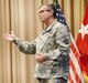 Maj. Gen. Thomas C. Seamands, commanding general, U.S. Army Human Resources Command, answers questions about the revised NCOER, or Noncommissioned Officer Evaluation Report, while addressing Soldiers at Supreme Headquarters Allied Powers Europe in Mons, Belgium, Aug. 31, 2015. HRC has activated the new DA Form 2166-9 series in the Web-based Evaluation Entry System. Soldiers and raters may begin immediately to prepare 2166-9 in EES at the HRC website