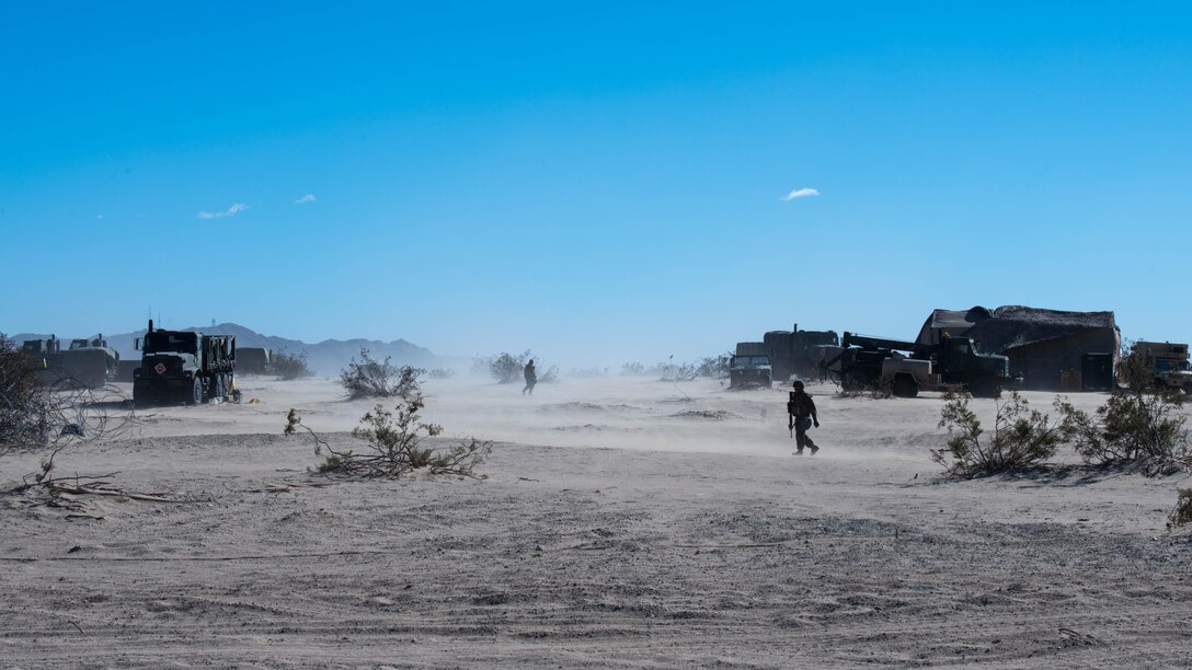 The 1st Marine Division conducted Exercise Steel Knight at Marine Corps Air Ground Combat Center Twentynine Palms, California, Dec. 12, 2015. The exercise enables the Marines and sailors to operate in a realistic environment to develop skill sets necessary to maintain a fully capable Marine Air Ground Task Force.