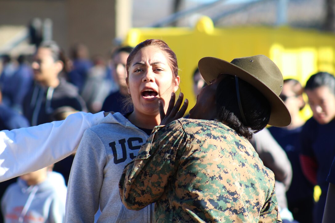Marine drill instructors, recruiters build esprit de corps with enlistees