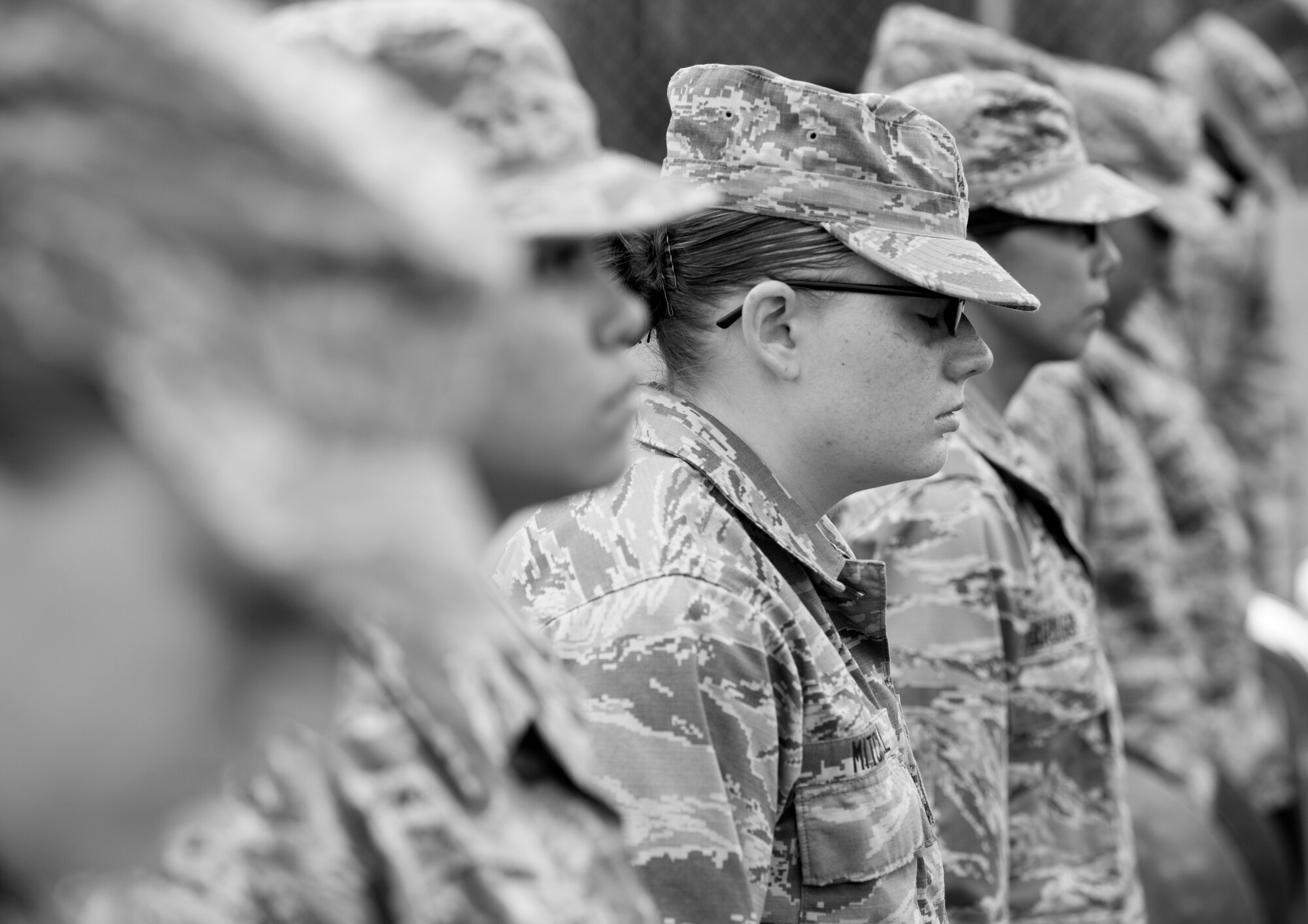 Air Force Basic Military Training (BMT) is a life-changing program that includes Air Force core values, military discipline, physical fitness, drill and ceremonies, and a comprehensive range of subjects relating to Air Force life. The training, conducted at Joint Base San Antonio-Lackland, Texas, ensures an orderly transition from civilian to military life. (U.S. Air Force photo/Staff Sgt. Christopher Griffin)

