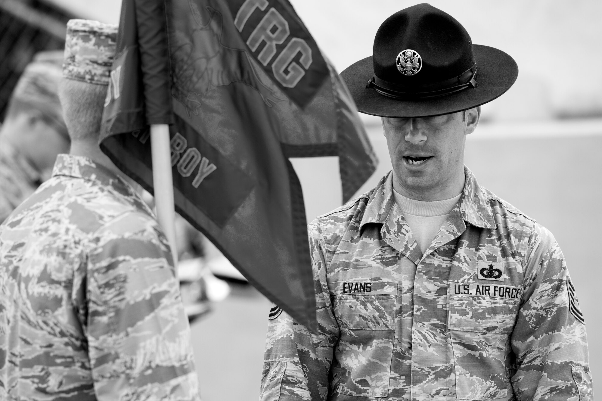 Air Force Basic Military Training (BMT) is a life-changing program that includes Air Force core values, military discipline, physical fitness, drill and ceremonies, and a comprehensive range of subjects relating to Air Force life. The training, conducted at Joint Base San Antonio-Lackland, Texas, ensures an orderly transition from civilian to military life. (U.S. Air Force photo/Staff Sgt. Christopher Griffin)

