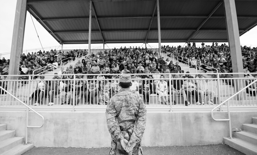 Air Force Basic Military Training (BMT) is a life-changing program that includes Air Force core values, military discipline, physical fitness, drill and ceremonies, and a comprehensive range of subjects relating to Air Force life. The training, conducted at Joint Base San Antonio-Lackland, Texas, ensures an orderly transition from civilian to military life. (U.S. Air Force photo/Staff Sgt. Christopher Griffin)

