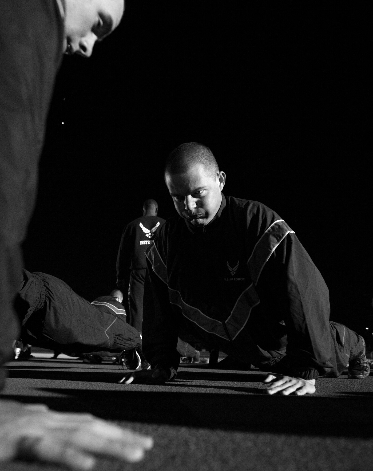 Air Force Basic Military Training (BMT) is a life-changing program that includes Air Force core values, military discipline, physical fitness, drill and ceremonies, and a comprehensive range of subjects relating to Air Force life. The training, conducted at Joint Base San Antonio-Lackland, Texas, ensures an orderly transition from civilian to military life. (U.S. Air Force photo/Staff Sgt. Christopher Griffin)

