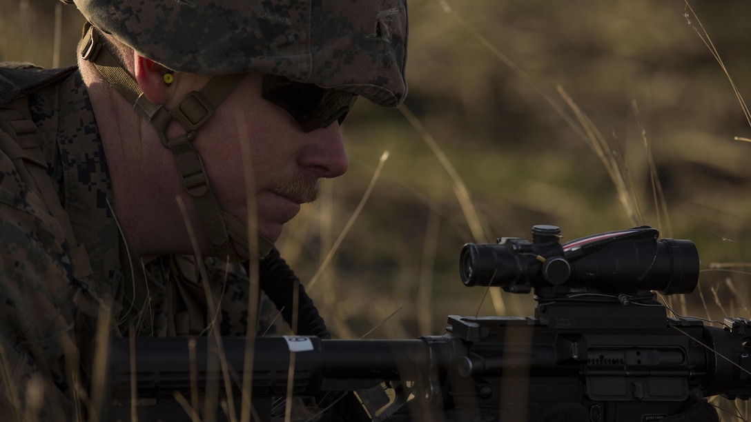 U.S. Marines with Combined Arms Company, Black Sea Rotational Force, conduct field training with Romanian and Moldovan armed forces during Platinum Lynx 16-2 at Smardan Training Area, Romania, Dec. 9, 2015. Exercise Platinum Lynx 16-2 is a NATO-led multinational exercise designed to strengthen combat readiness, increase improve collective capabilities, and maintain proven relationships with allied and partner nations.