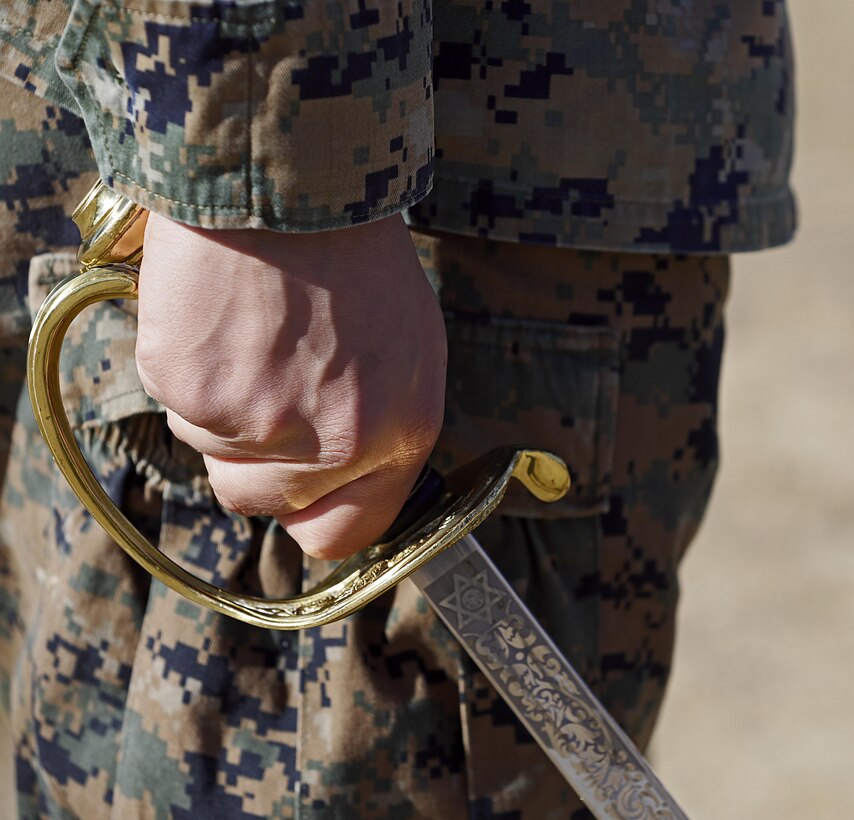 Students of Corporal’s Course class 308-16 at Camp Pendleton practice drill as part of their curriculum. The students are scheduled to graduate Friday with the hopes using their new leadership skills to mold the future of the Marine Corps.