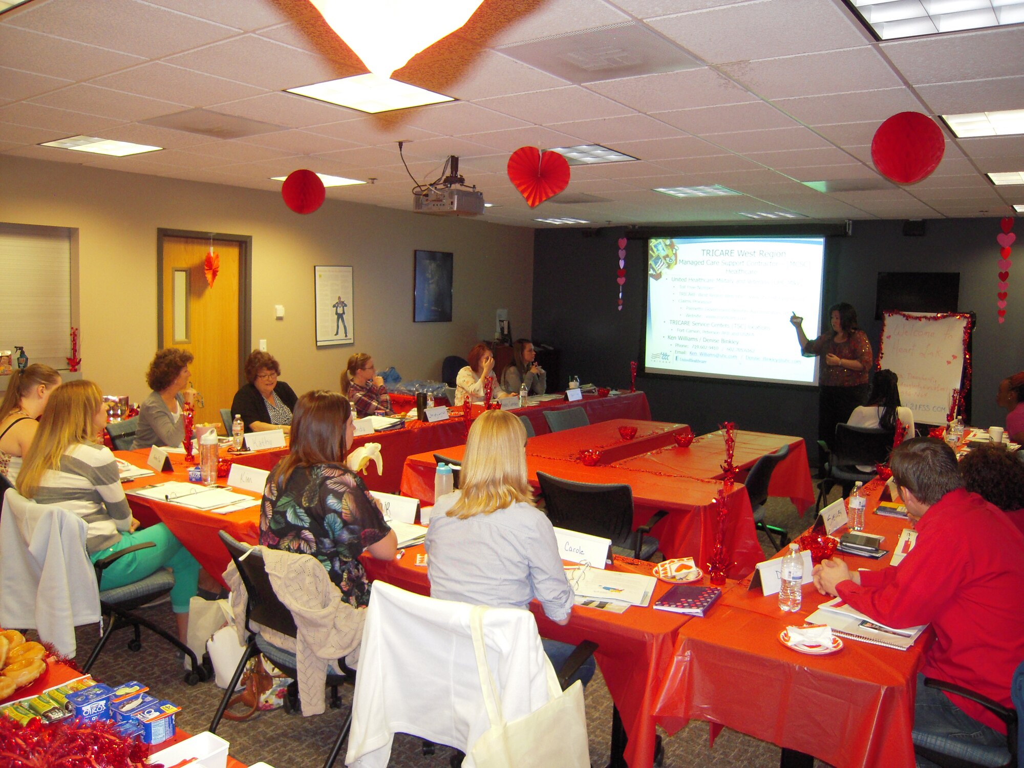 PETERSON AIR FORCE BASE, Colo. - Key Spouses take part in their mandatory 12-hour initial training that prepares them to be a one stop resource shop for military families on Peterson Air Force Base. The training provides information on what resources are available to meet a variety of needs as well as intense training on the Privacy Act. (Courtesy photo)
