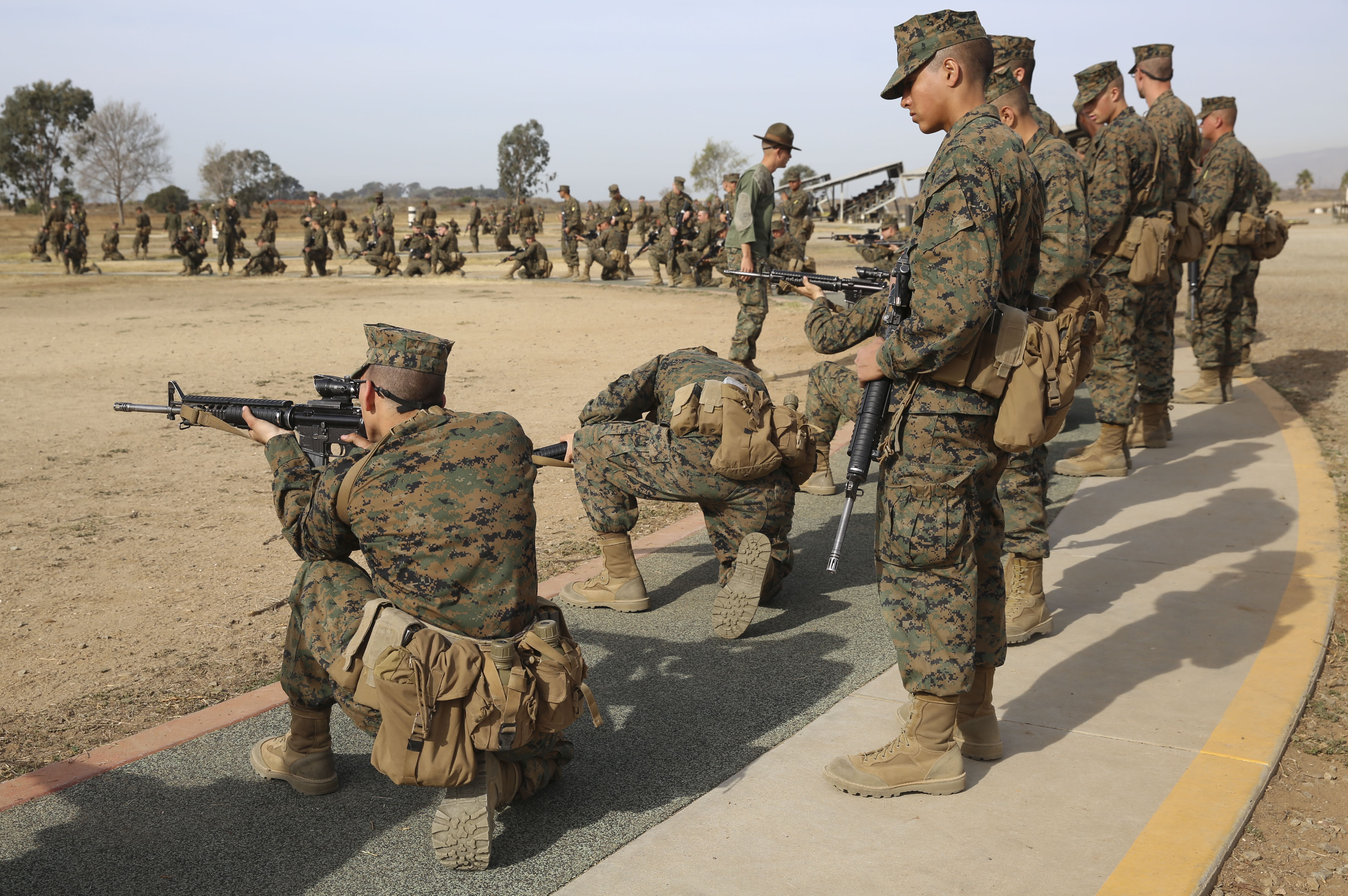 Recruits of Fox Company sight in on Grass Week
