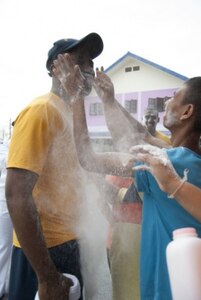 150827-N-NT769-297 SATTAHIP, Thailand (August 27, 2015) - Chief Information Systems Technician Arthur Dunford, assigned to the Whidbey Island-class dock landing ship USS Germantown (LSD 42), plays with children at the Khun Boonchu Home for Autistic Children during Cooperation Afloat Readiness and Training (CARAT) Thailand 2015. In its 21st year, CARAT is an annual, bilateral exercise series with the U.S. Navy, U.S. Marine Corps and the armed forces of nine partner nations including, Bangladesh, Brunei, Cambodia, Indonesia, Malaysia, the Philippines, Singapore, Thailand and Timor-Leste. (U.S. Navy photo by Mass Communication Specialist 1st Class Gabriel S. Weber/Released)