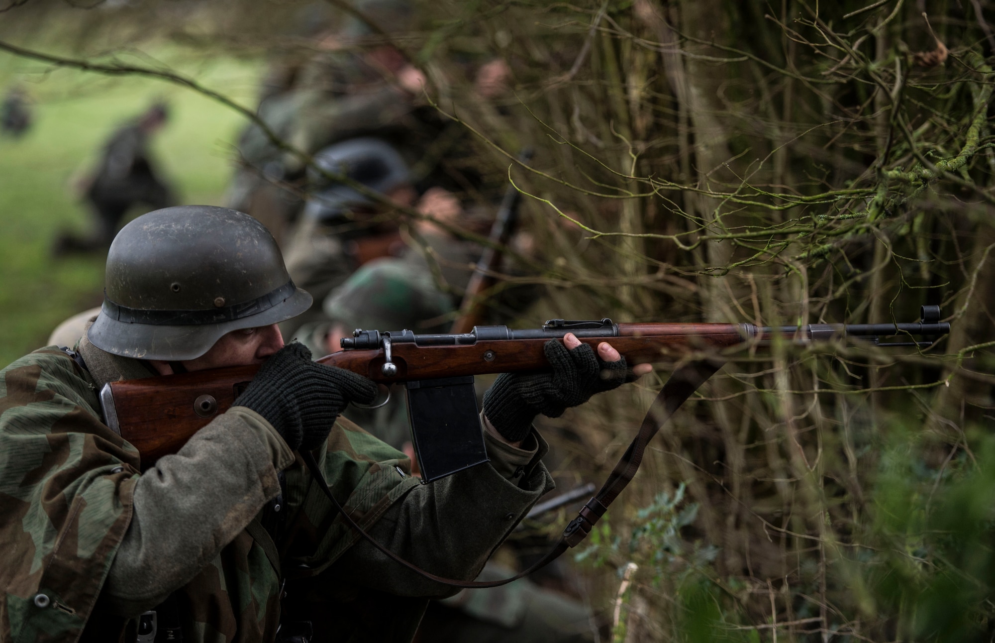 ww2 reenactment german nazi soldiers