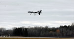An MQ-9 remotely piloted aircraft operated by the New York Air National Guard's 174th Attack Wing takes to the air from the runway at Syracuse Hancock International Airport in Syracuse, New York, on Dec. 16, 2015. 