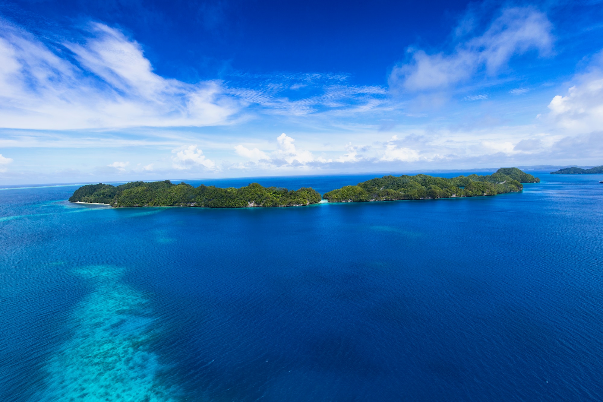 An island in Republic of Palau, Dec. 11, 2015, during Operation Christmas Drop 2015. This year marks the 64th year of Operation Christmas Drop, which began in 1952, and is the first trilateral execution of the event with support from Japan Air Self-Defense Force and Royal Australian Air Force C-130s. (U.S. Air Force photo by Osakabe Yasuo/Released)