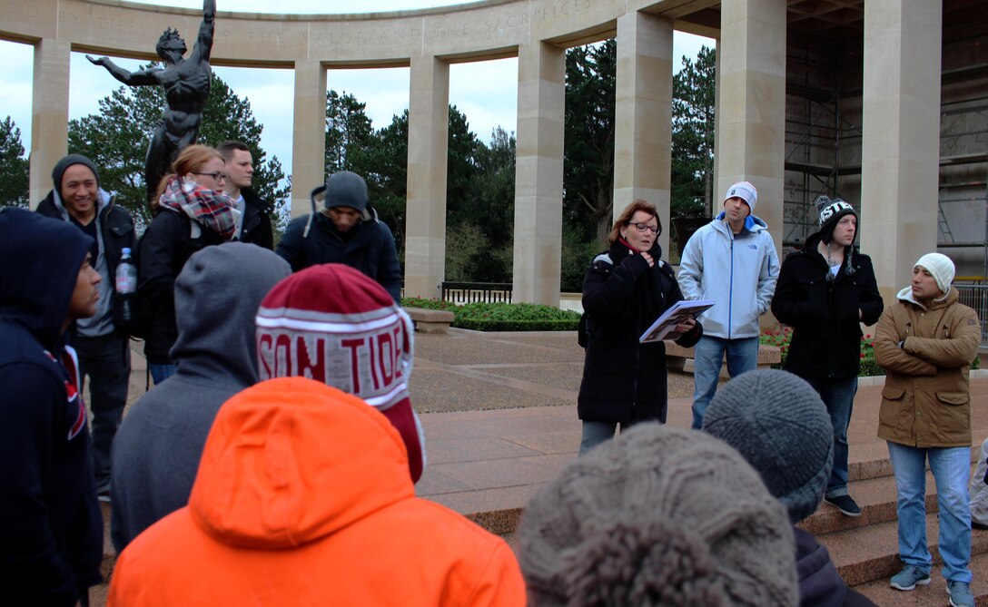 U.S. Marine noncommissioned officers of U.S. Marine Corps Forces Europe and Africa visited Normandy, France, Dec. 11-13, for a battle-field study of the historic amphibious Allied landings during World War II, also known as D-Day. The Marine NCOs are the backbone of service component operations for U.S. European Command that supports numerous NATO-led operations and exercises in Europe that enables the Alliance to continue their proven, enduring partnerships. 